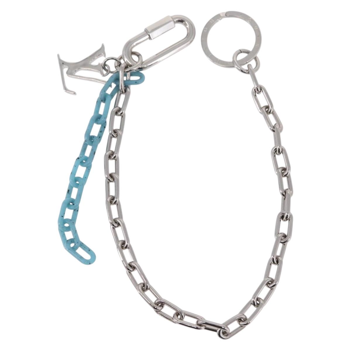 LOUIS VUITTON Key Chain LV Shape Charm metal Silver MP2619 LV Auth 206379M