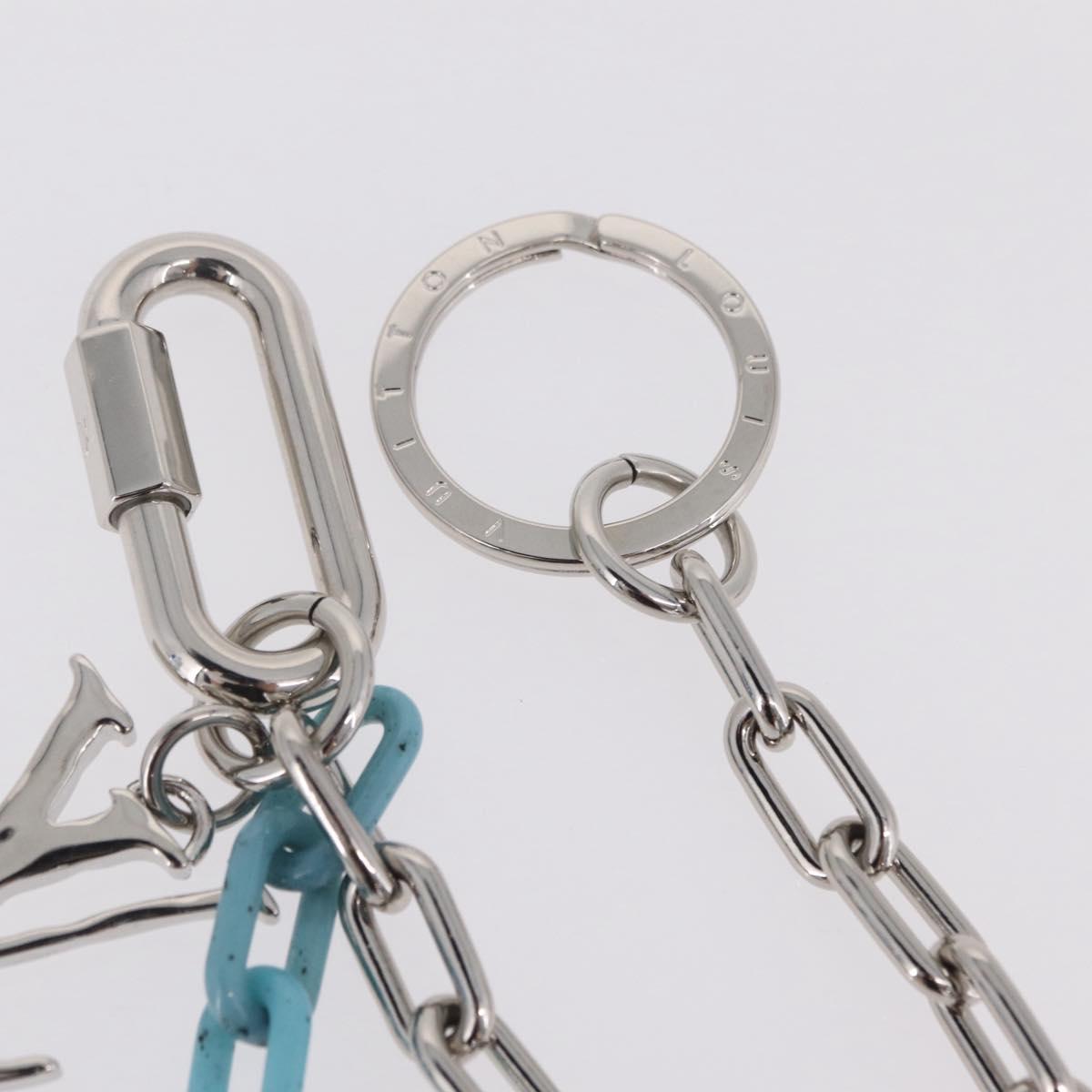LOUIS VUITTON Key Chain LV Shape Charm metal Silver MP2619 LV Auth 206379M