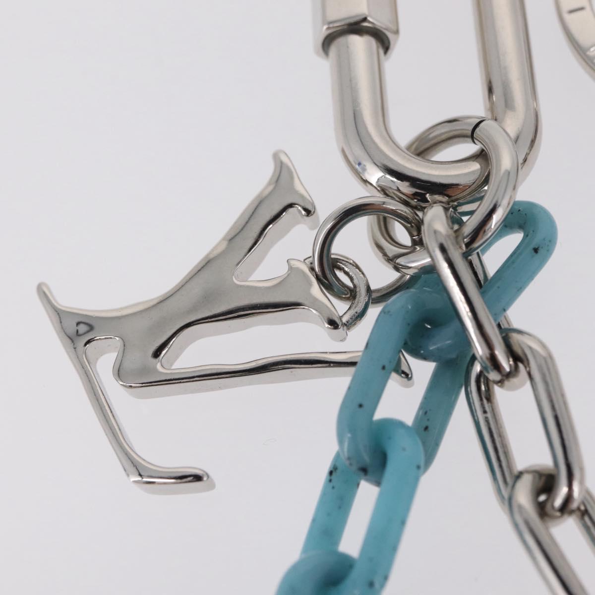 LOUIS VUITTON Key Chain LV Shape Charm metal Silver MP2619 LV Auth 206379M