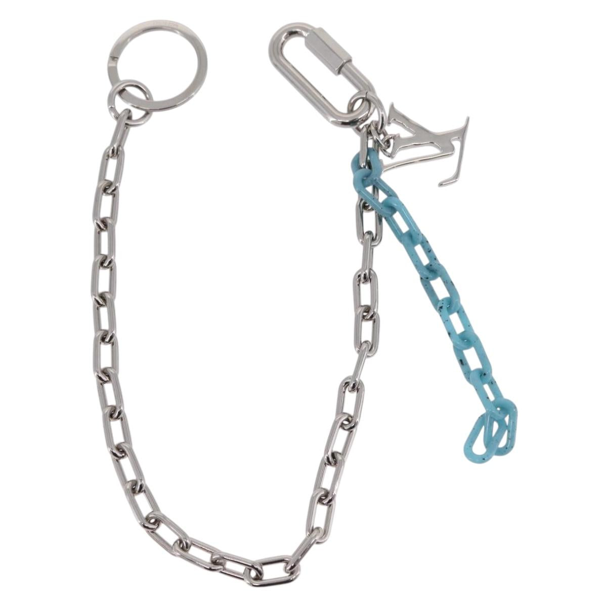 LOUIS VUITTON Key Chain LV Shape Charm metal Silver MP2619 LV Auth 206379M