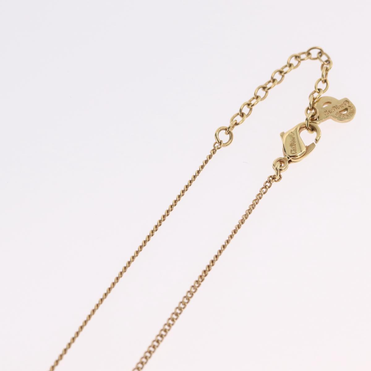 Christian Dior Necklace metal Gold Tone Auth 206380