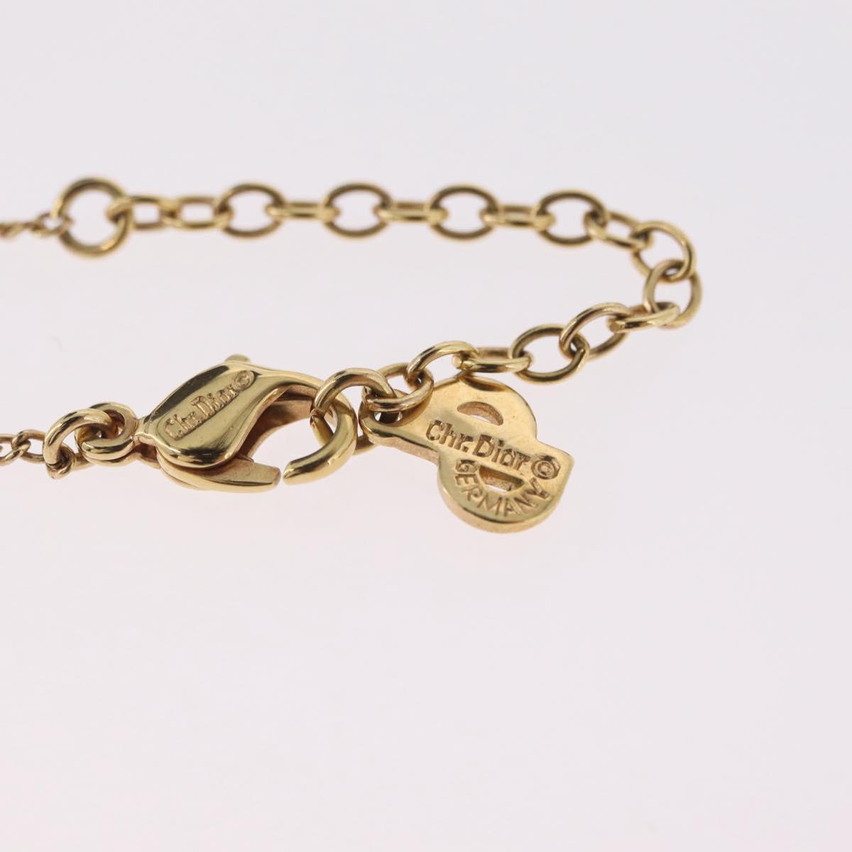 Christian Dior Necklace metal Gold Tone Auth 206380