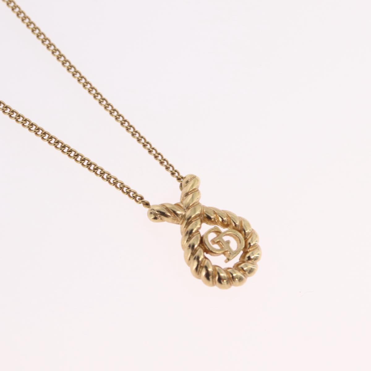 Christian Dior Necklace metal Gold Tone Auth 206380