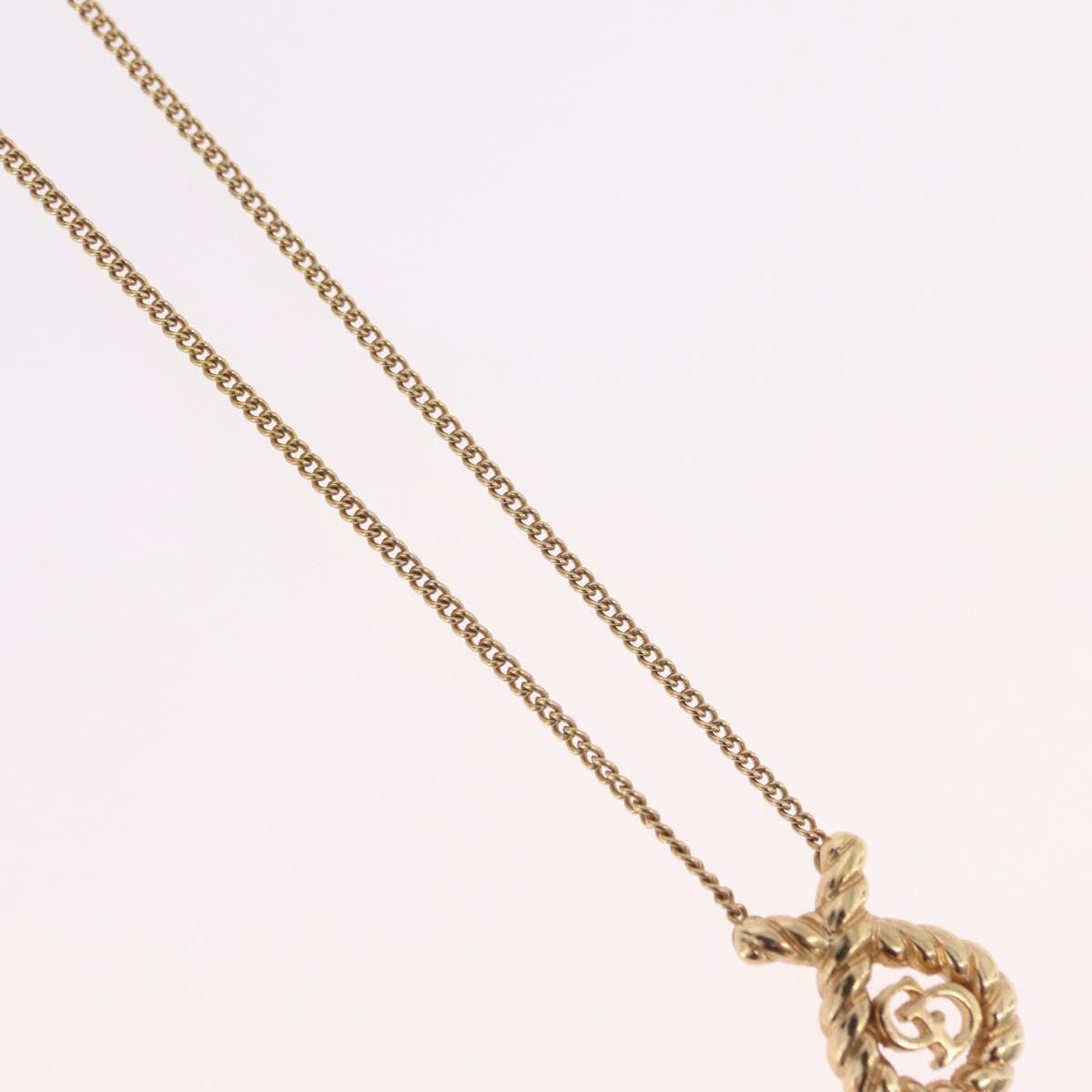 Christian Dior Necklace metal Gold Tone Auth 206380