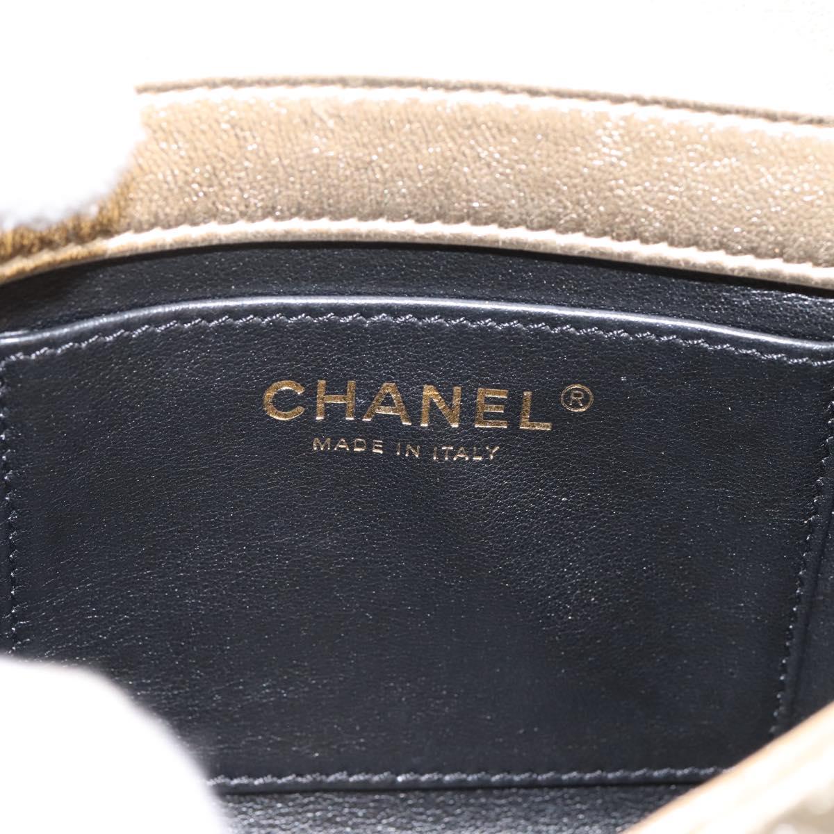 CHANEL Matelasse Chain Shoulder Bag Lamb Skin 2way Gold CC Auth 206384SAM