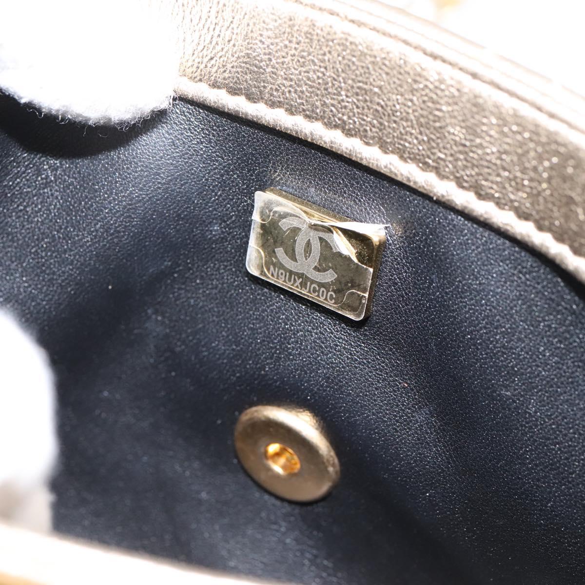 CHANEL Matelasse Chain Shoulder Bag Lamb Skin 2way Gold CC Auth 206384SAM