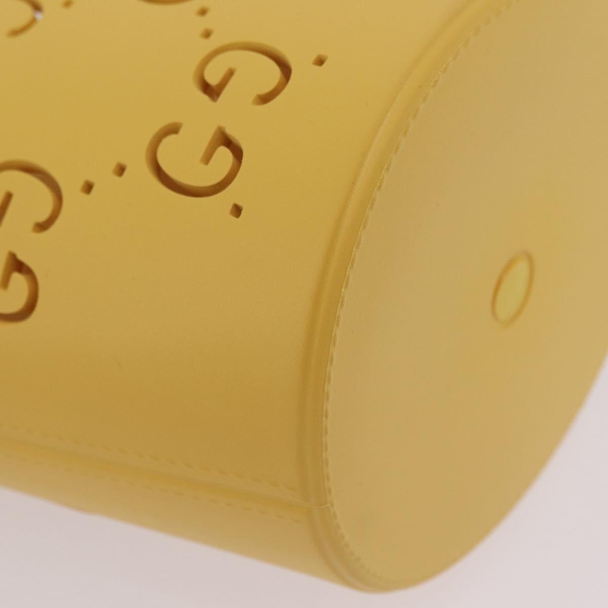 GUCCI Hand Bag Rubber Yellow 723051 Auth 206393M