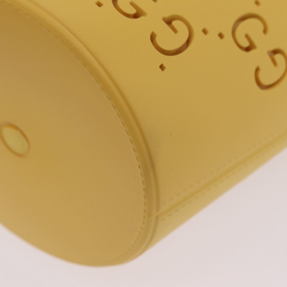 GUCCI Hand Bag Rubber Yellow 723051 Auth 206393M