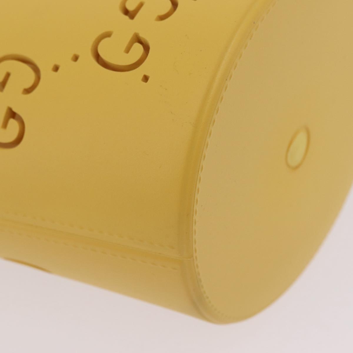 GUCCI Hand Bag Rubber Yellow 723051 Auth 206393M