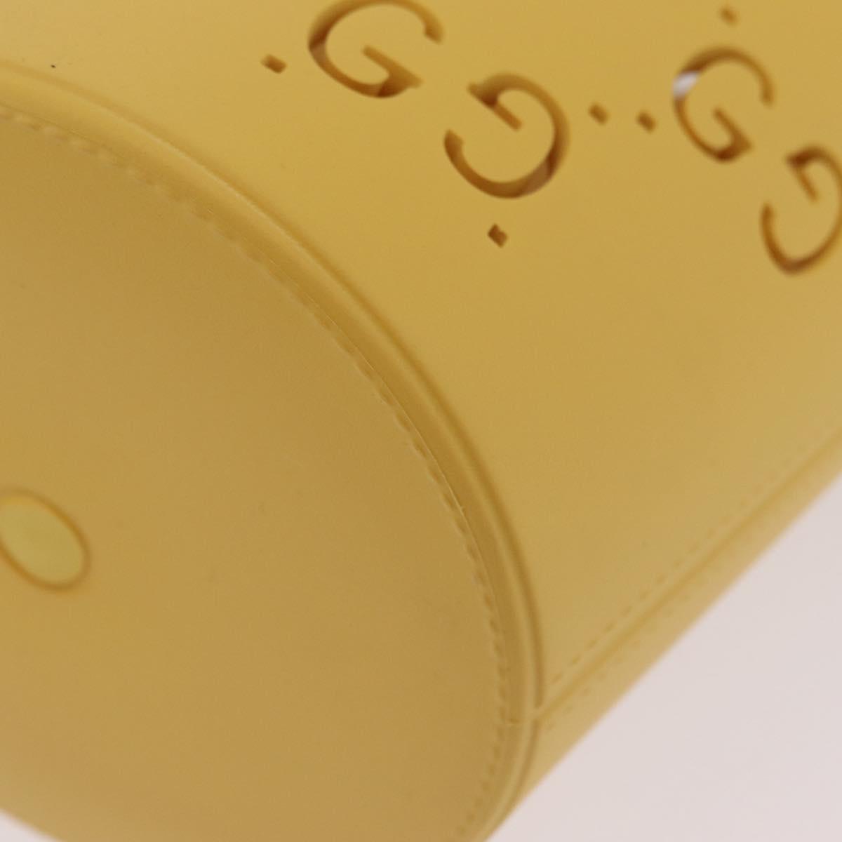 GUCCI Hand Bag Rubber Yellow 723051 Auth 206393M
