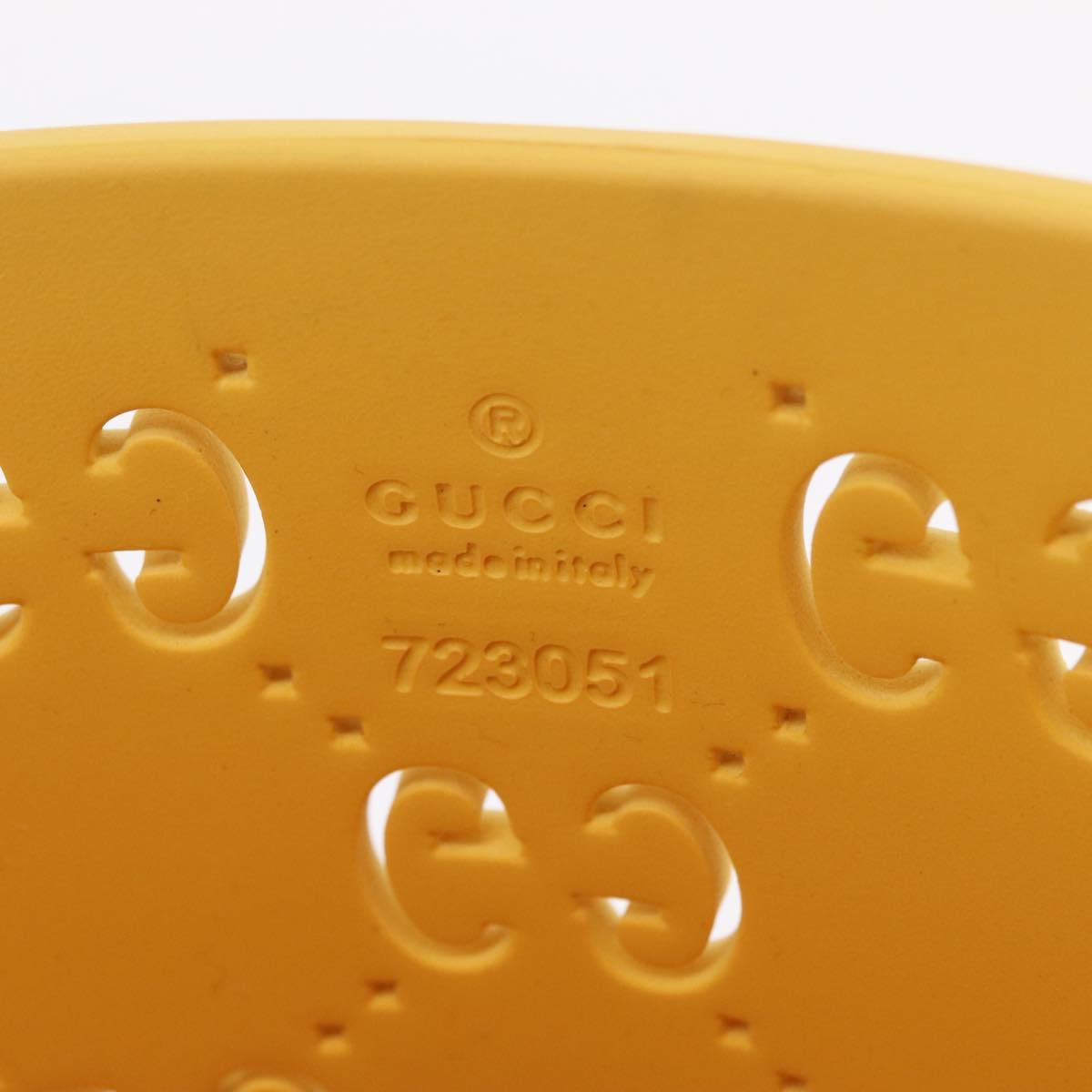 GUCCI Hand Bag Rubber Yellow 723051 Auth 206393M