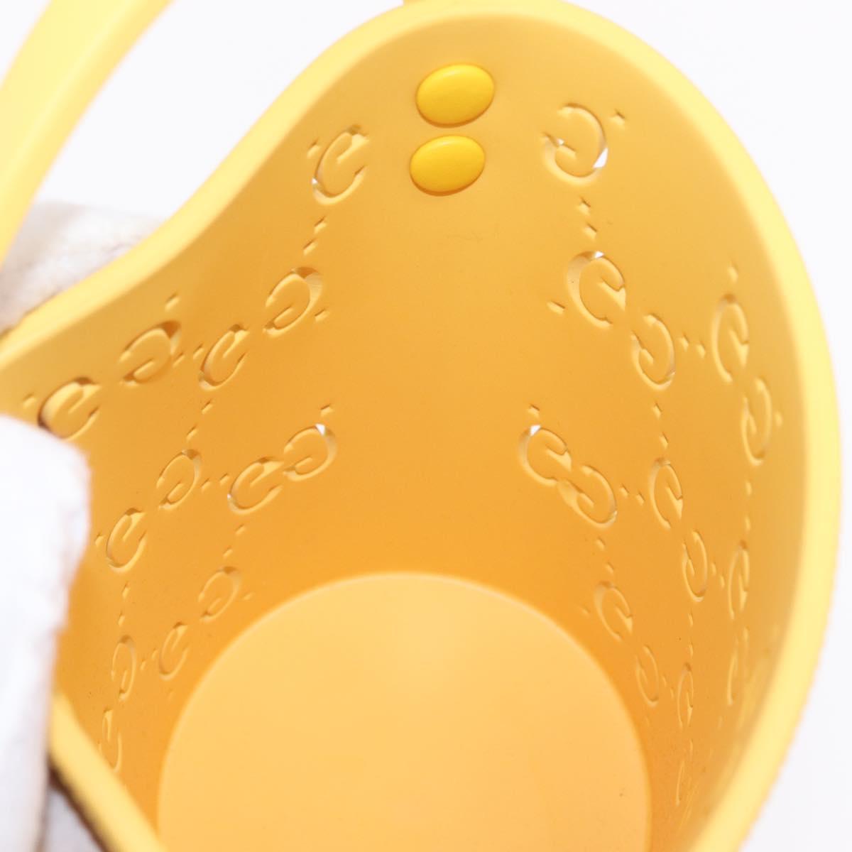 GUCCI Hand Bag Rubber Yellow 723051 Auth 206393M