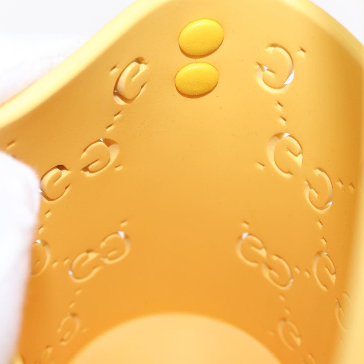 GUCCI Hand Bag Rubber Yellow 723051 Auth 206393M