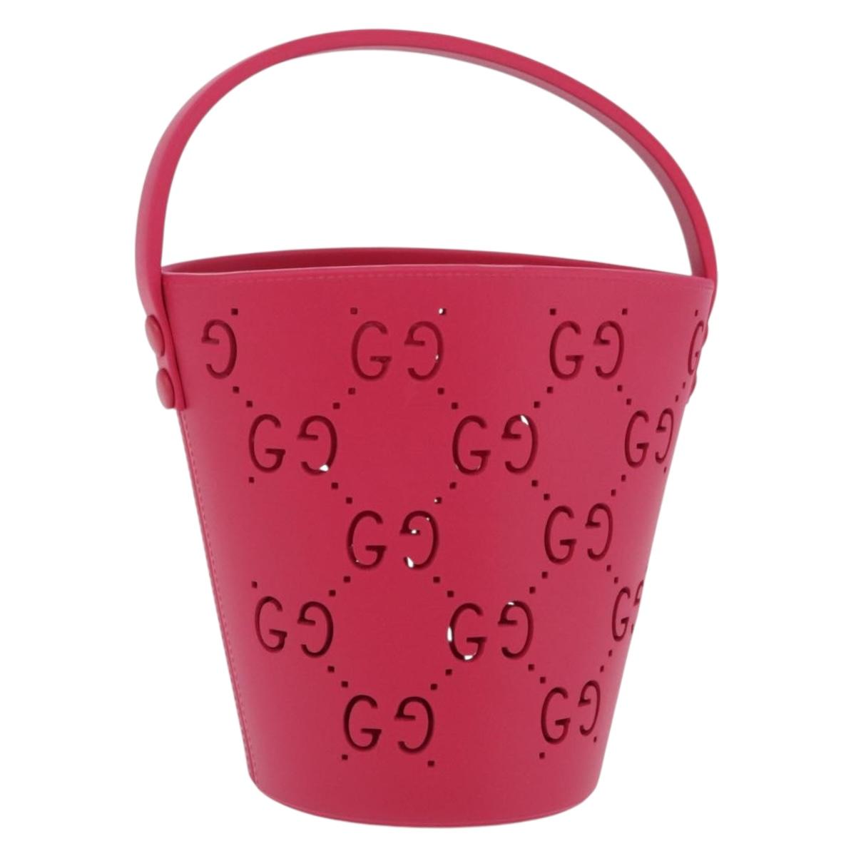 GUCCI Hand Bag Rubber Pink 723051 Auth 206394M