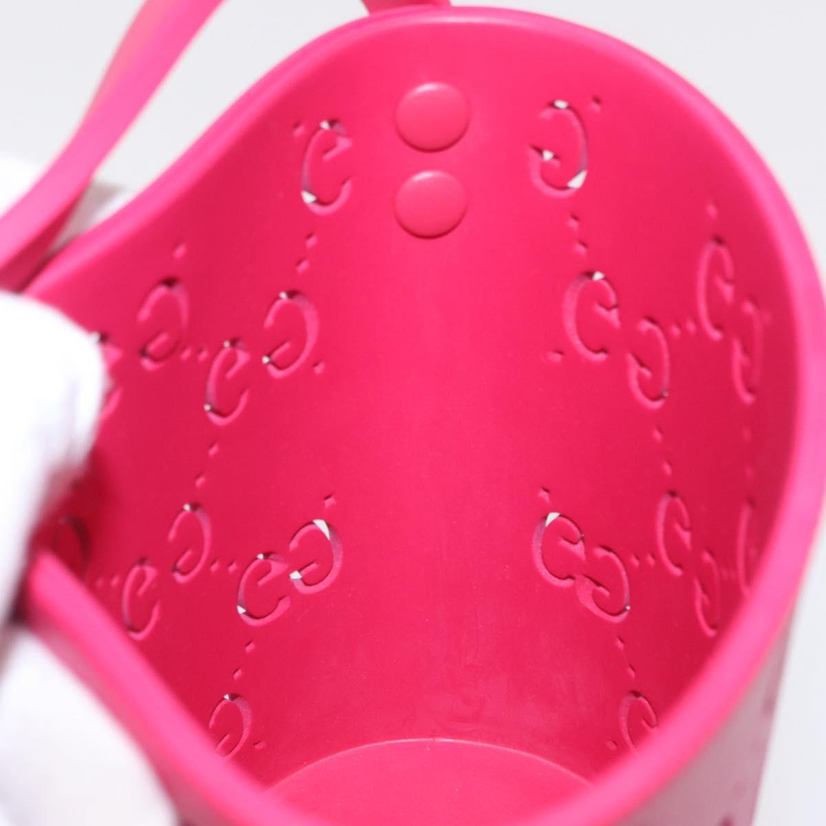 GUCCI Hand Bag Rubber Pink 723051 Auth 206394M