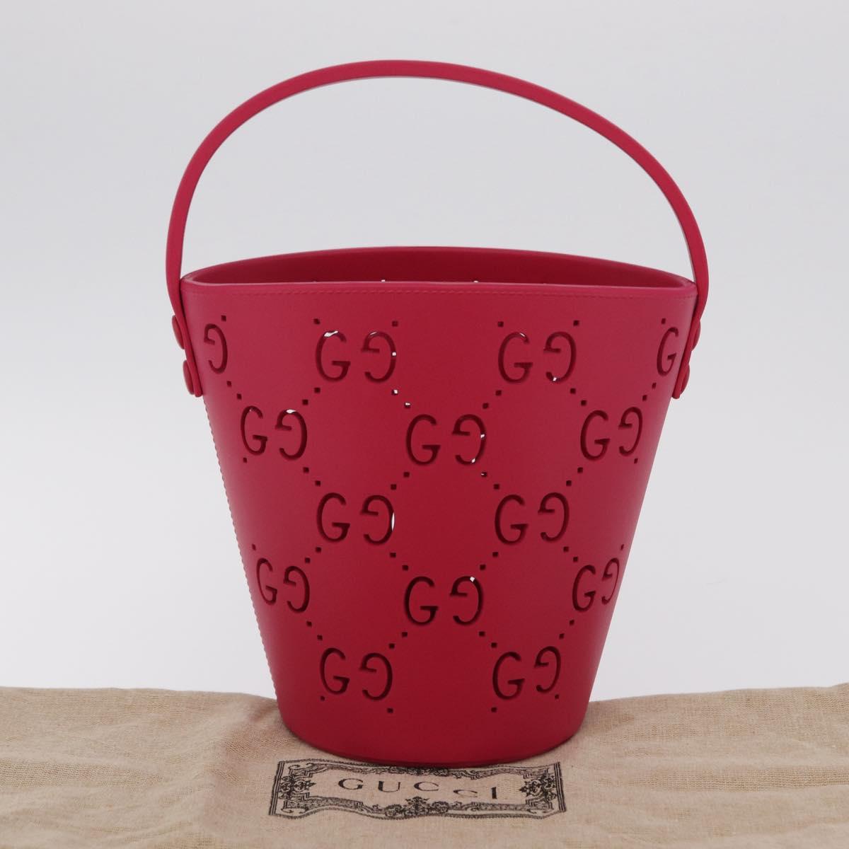 GUCCI Hand Bag Rubber Pink 723051 Auth 206394M