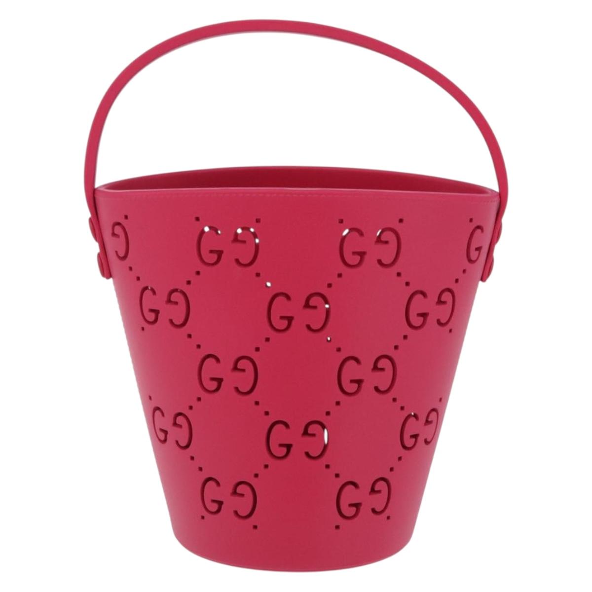 GUCCI Hand Bag Rubber Pink 723051 Auth 206394M