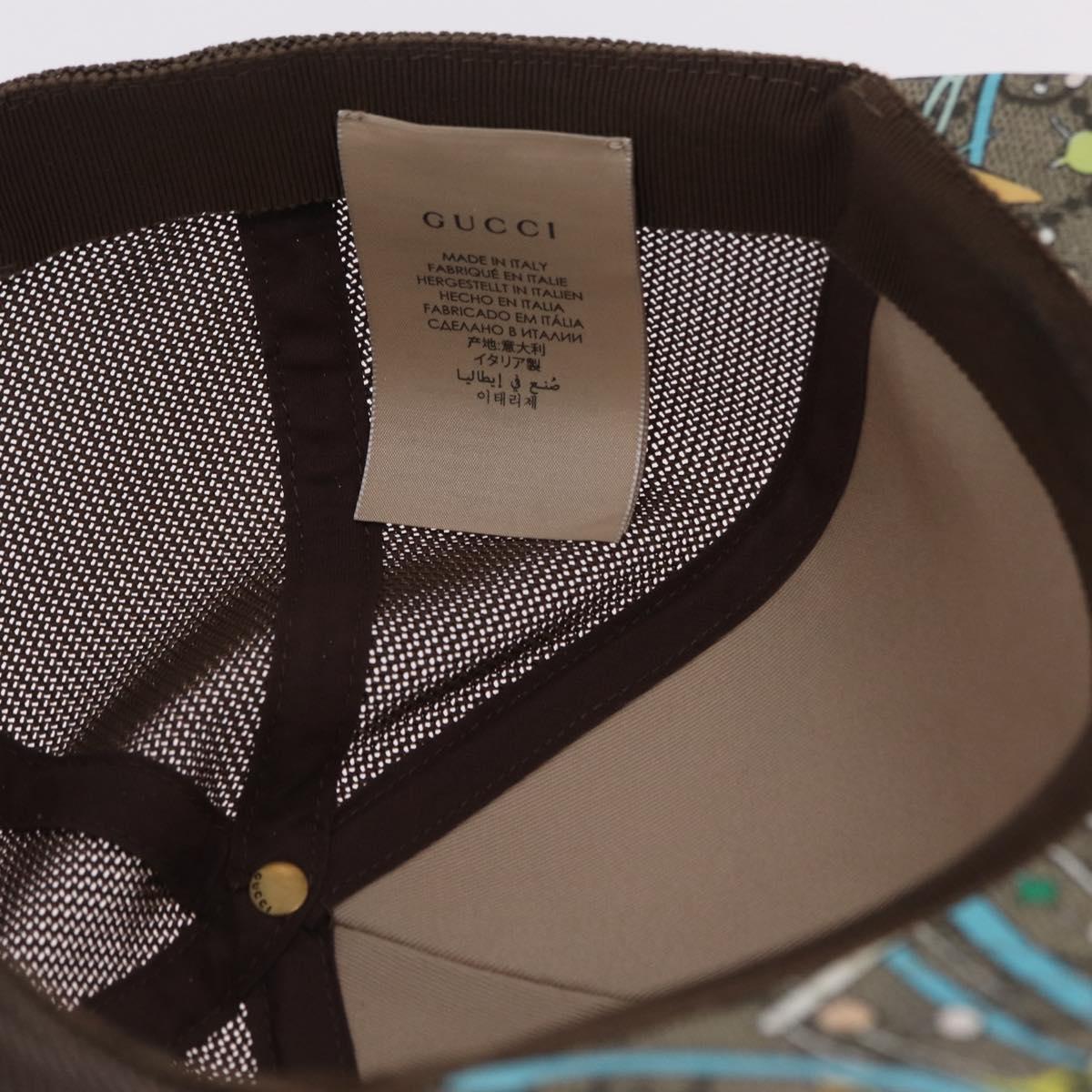 GUCCI GG Supreme GUCCIxDisney Cap PVC L Beige 648843 Auth 206396M