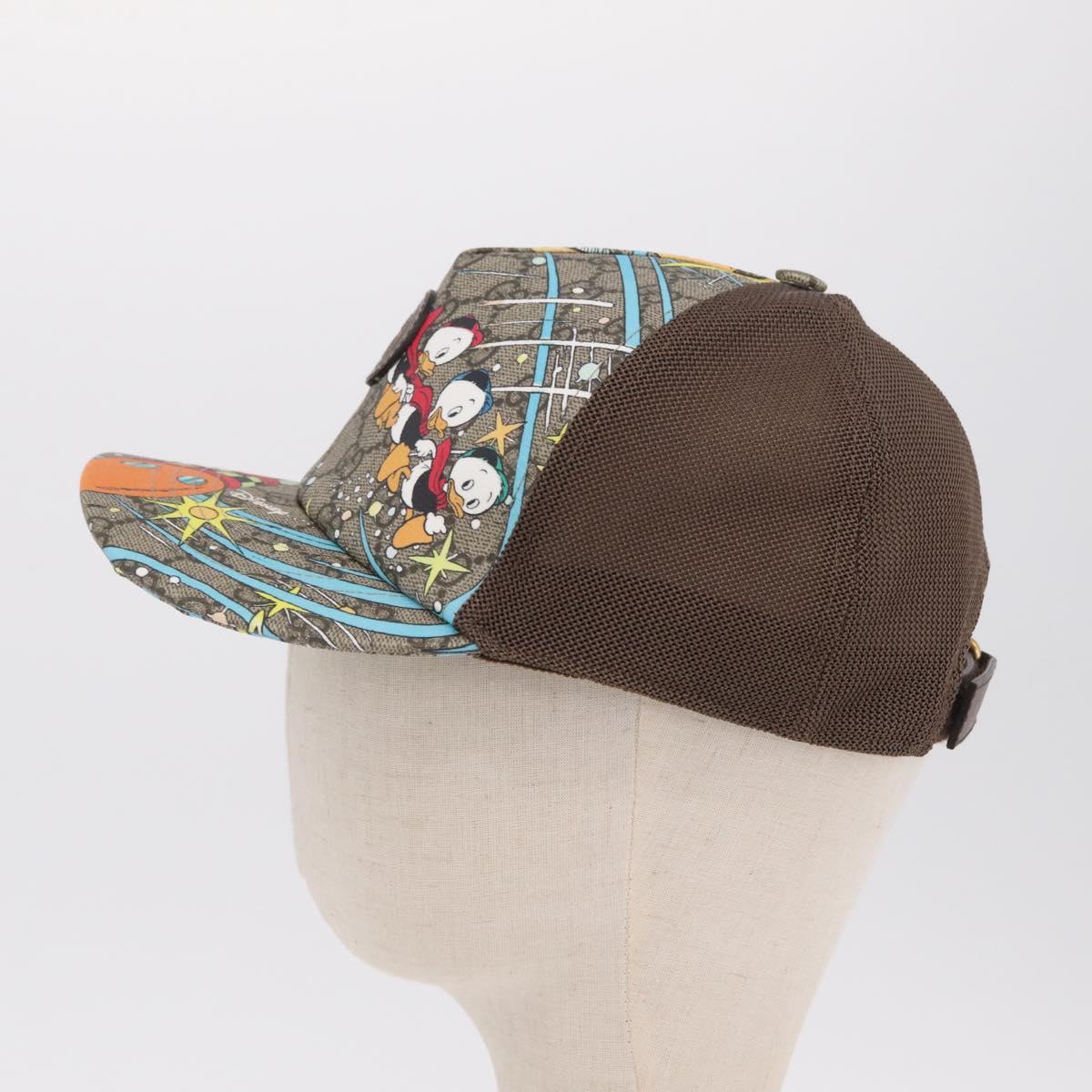 GUCCI GG Supreme GUCCIxDisney Cap PVC L Beige 648843 Auth 206396M