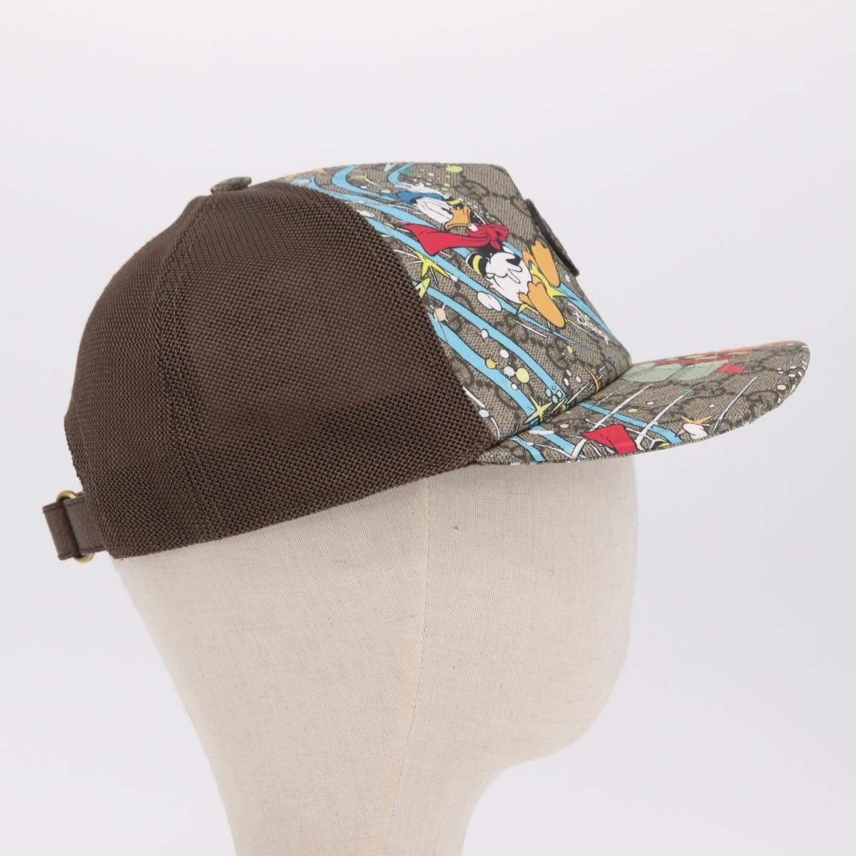 GUCCI GG Supreme GUCCIxDisney Cap PVC L Beige 648843 Auth 206396M