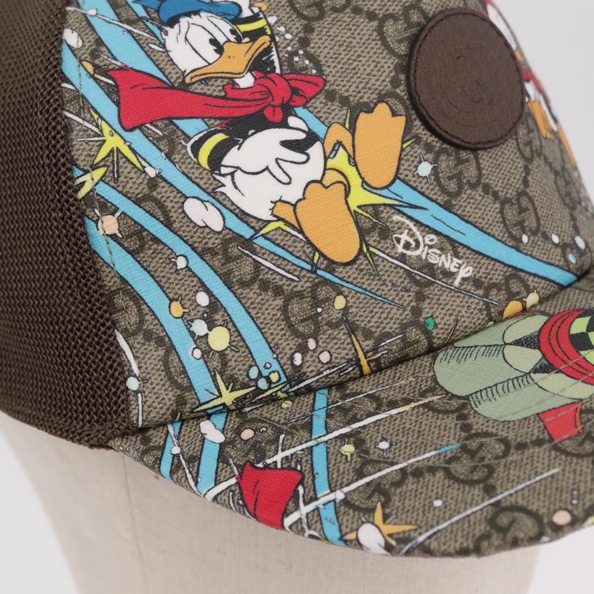 GUCCI GG Supreme GUCCIxDisney Cap PVC L Beige 648843 Auth 206396M