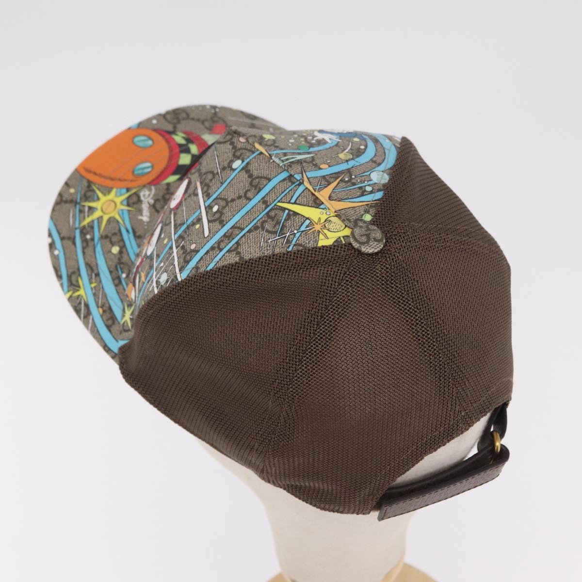 GUCCI GG Supreme GUCCIxDisney Cap PVC L Beige 648843 Auth 206396M