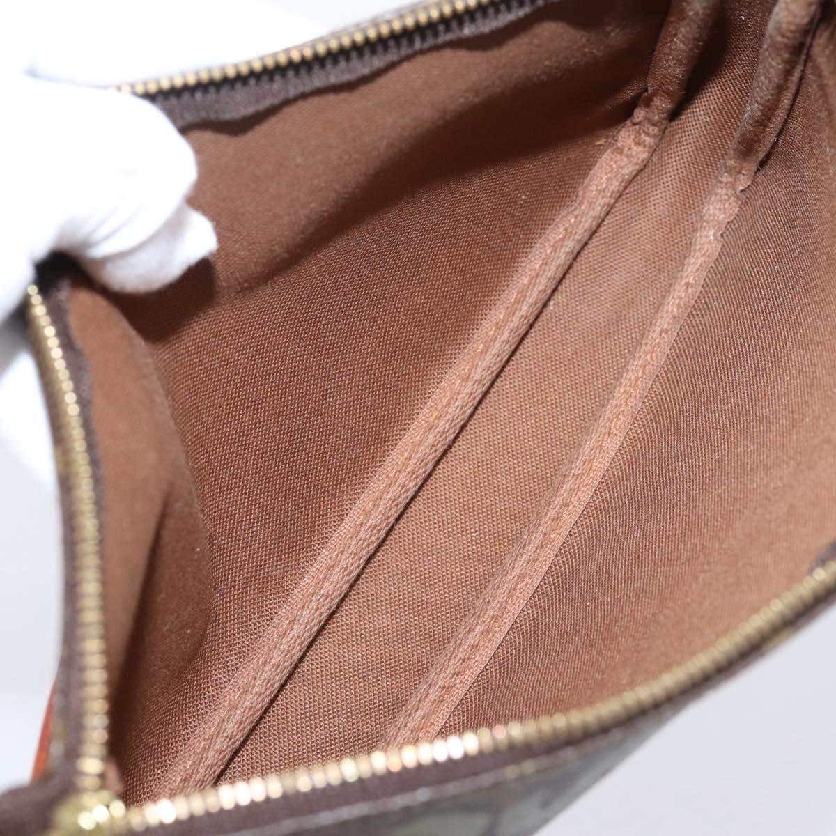 LOUIS VUITTON Monogram Graffiti Pochette Pouch Khaki M92191 LV Auth 206399A