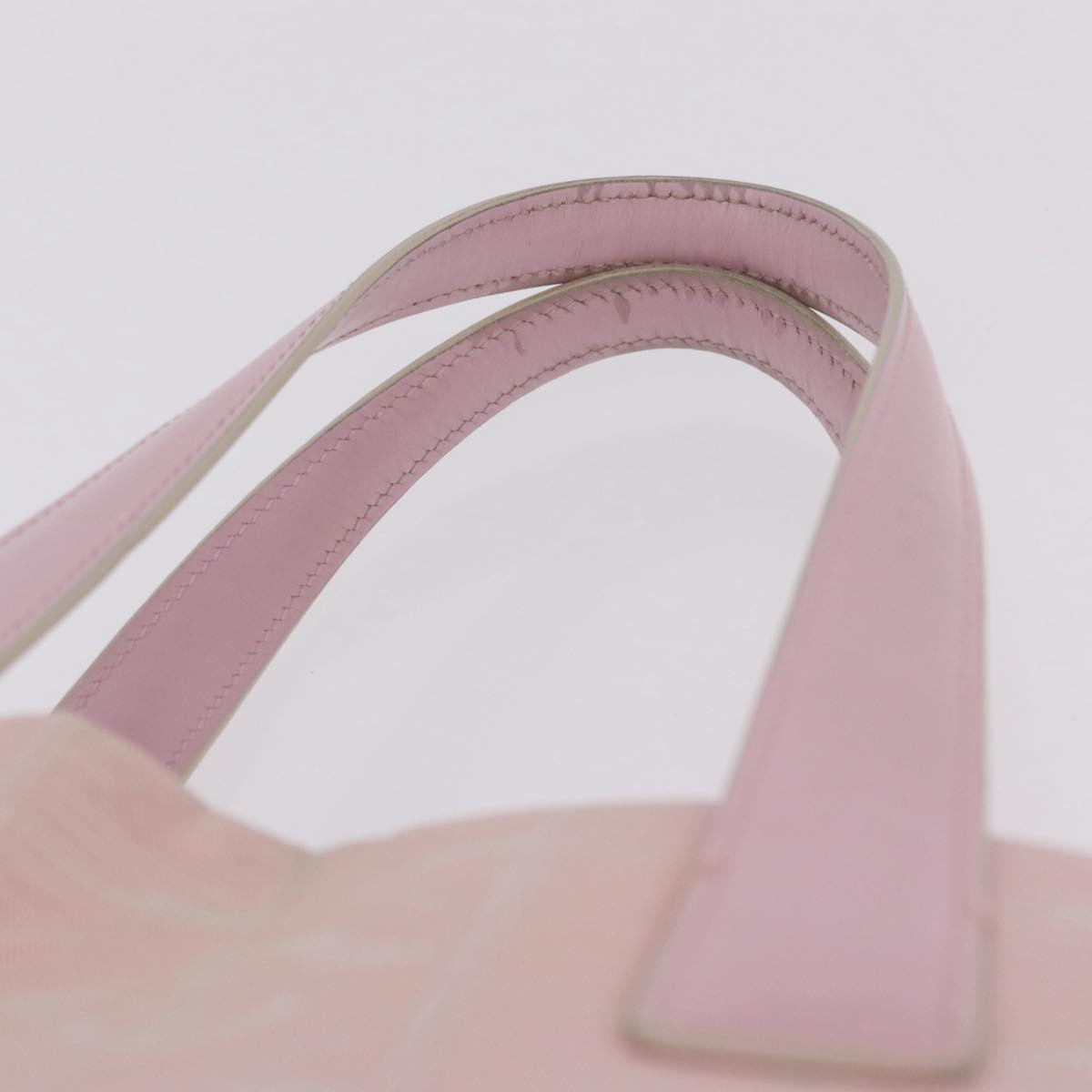 CHANEL New Travel Line Tote Bag Nylon Pink Gold CC Auth 206414A