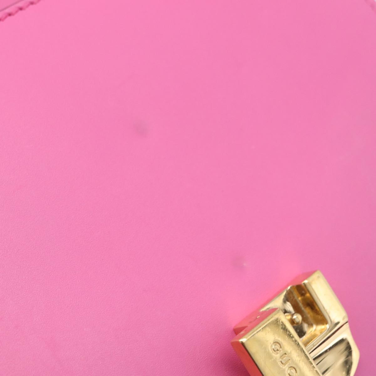 GUCCI Silvi WebSherry Line Chain Bag Leather Pink Gold 431666 Auth 206420V