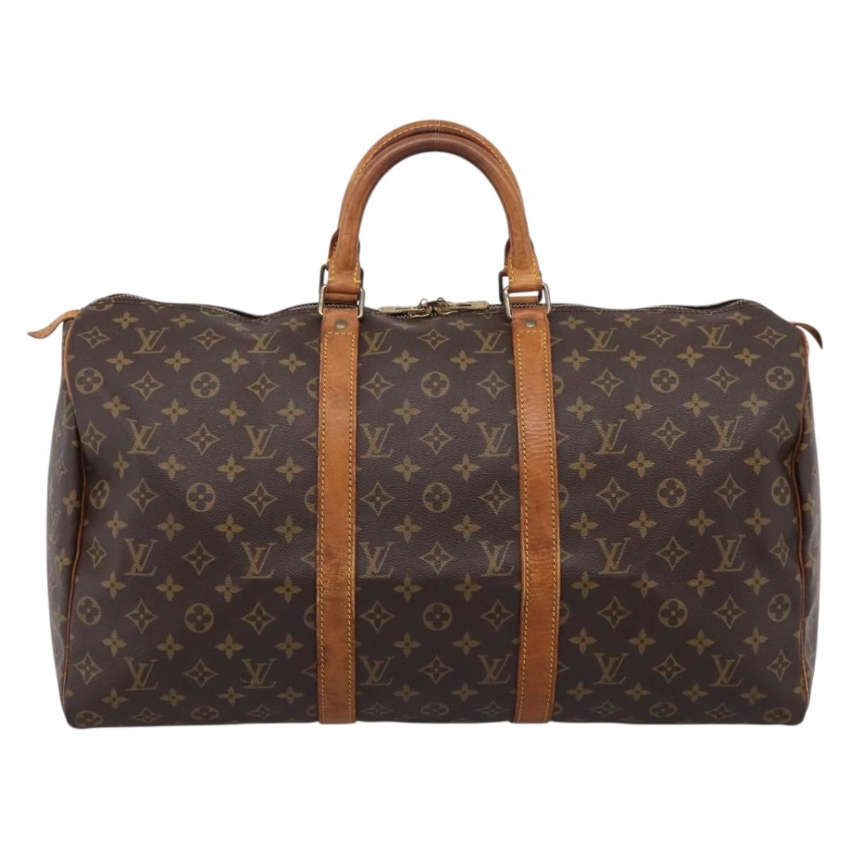 LOUIS VUITTON Monogram Keepall 50 Boston Bag M41426 LV Auth 206421