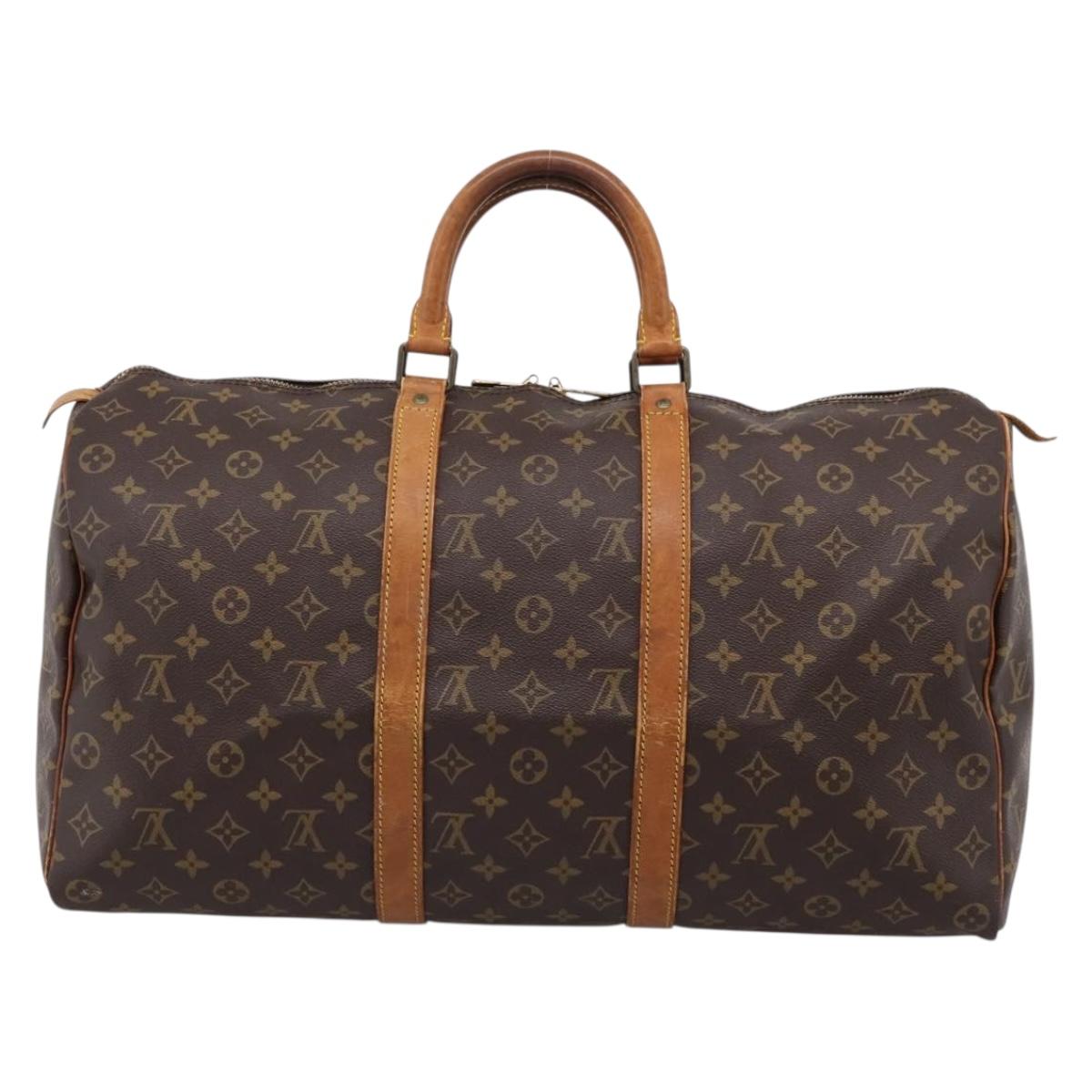 LOUIS VUITTON Monogram Keepall 50 Boston Bag M41426 LV Auth 206421