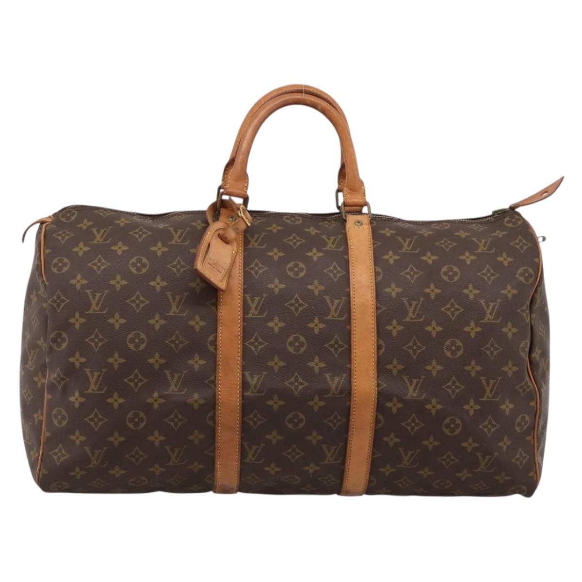 LOUIS VUITTON Monogram Keepall 50 Boston Bag Vintage M41426 LV Auth 206424