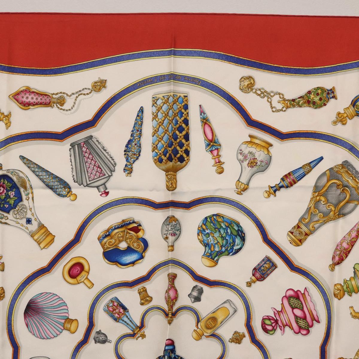 HERMES Carre 90 Scarf hPourvu qu'on ait l'ivresseh Silk Red Auth 206430
