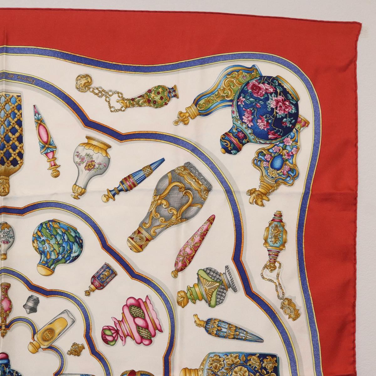 HERMES Carre 90 Scarf hPourvu qu'on ait l'ivresseh Silk Red Auth 206430