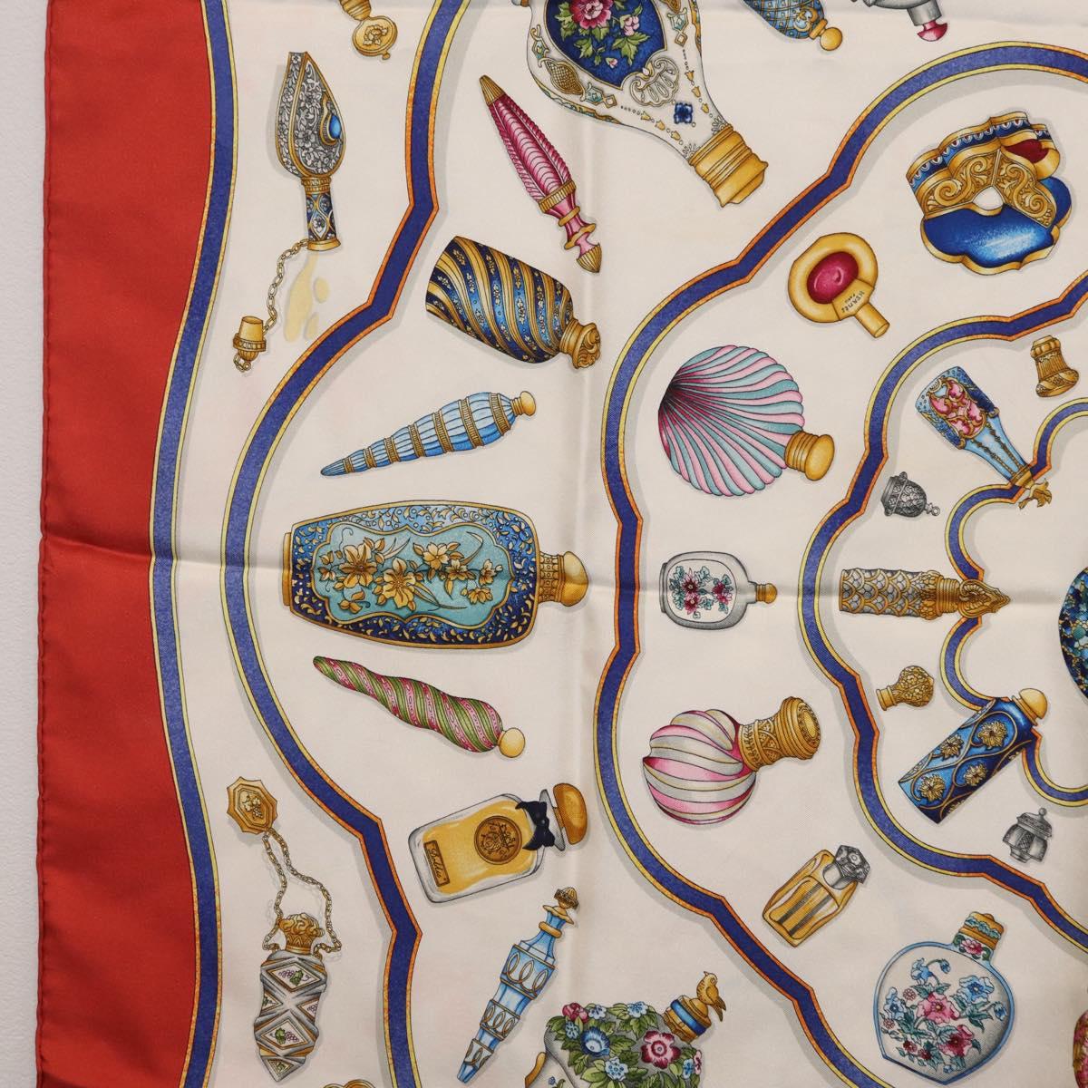 HERMES Carre 90 Scarf hPourvu qu'on ait l'ivresseh Silk Red Auth 206430