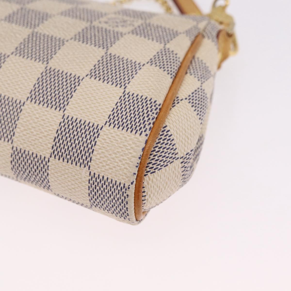 LOUIS VUITTON Damier Azur Eva Shoulder Bag 2way N55214 LV Auth 206436A