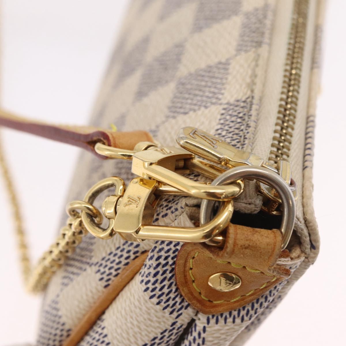LOUIS VUITTON Damier Azur Eva Shoulder Bag 2way N55214 LV Auth 206436A