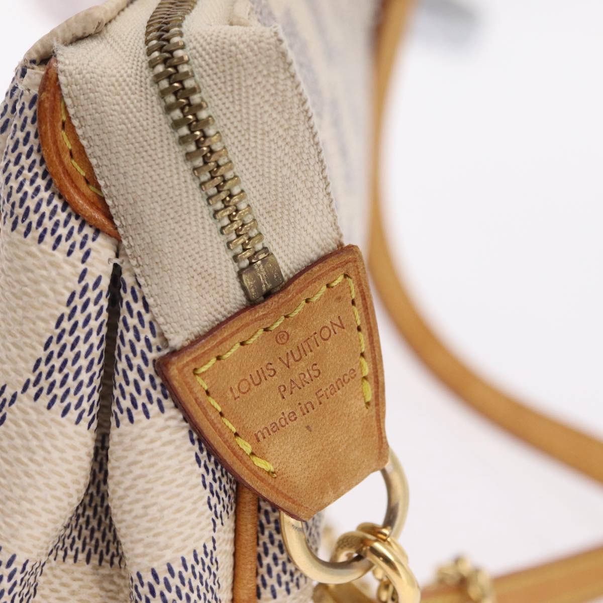 LOUIS VUITTON Damier Azur Eva Shoulder Bag 2way N55214 LV Auth 206436A