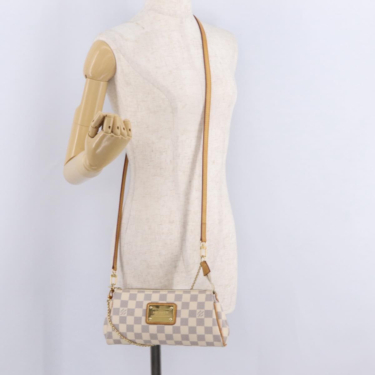 LOUIS VUITTON Damier Azur Eva Shoulder Bag 2way N55214 LV Auth 206436A