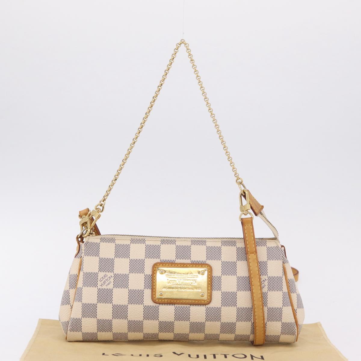 LOUIS VUITTON Damier Azur Eva Shoulder Bag 2way N55214 LV Auth 206436A
