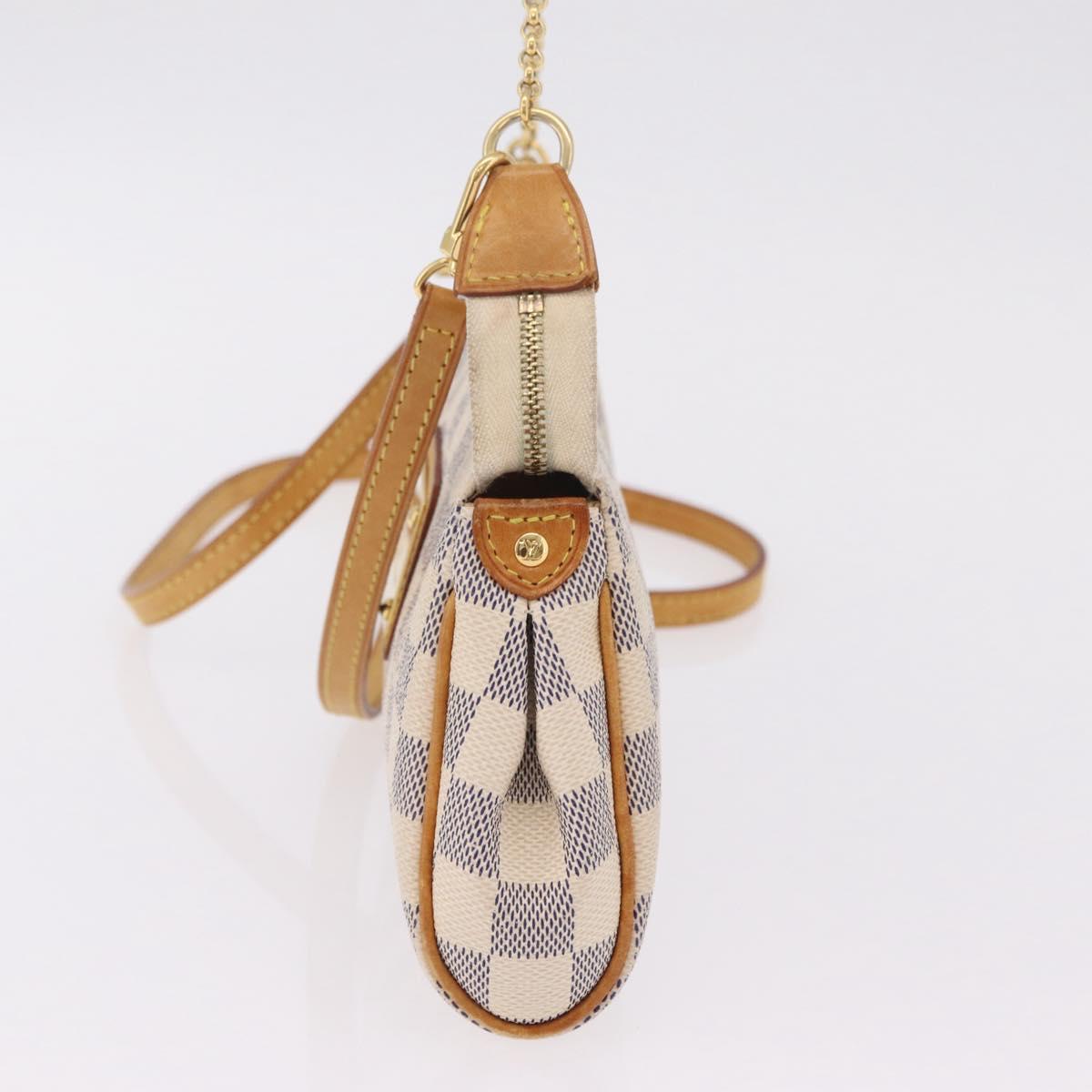 LOUIS VUITTON Damier Azur Eva Shoulder Bag 2way N55214 LV Auth 206436A