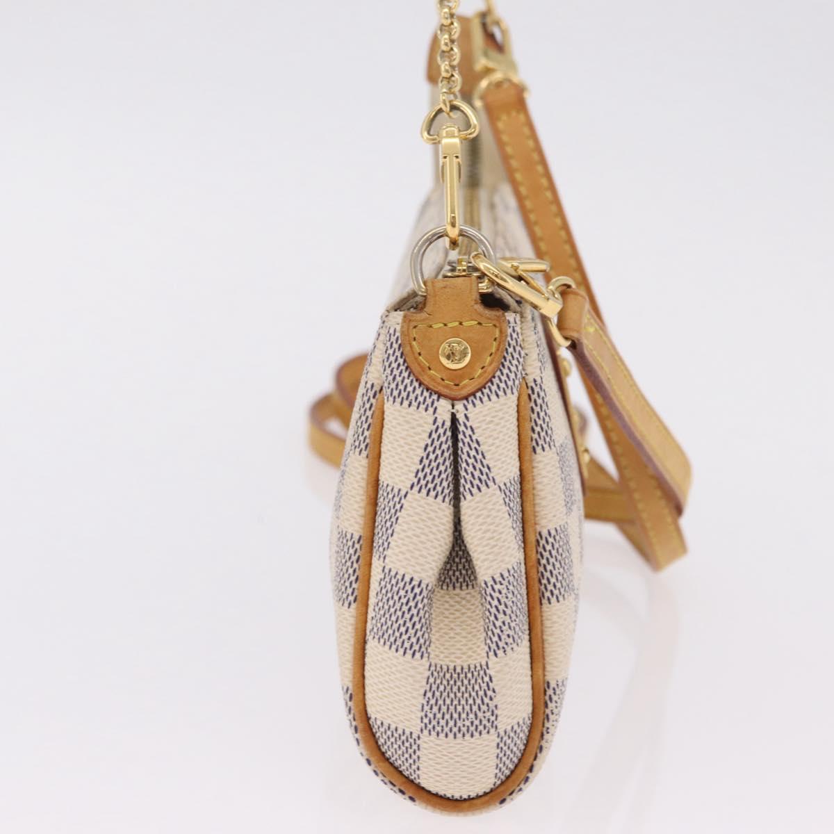 LOUIS VUITTON Damier Azur Eva Shoulder Bag 2way N55214 LV Auth 206436A