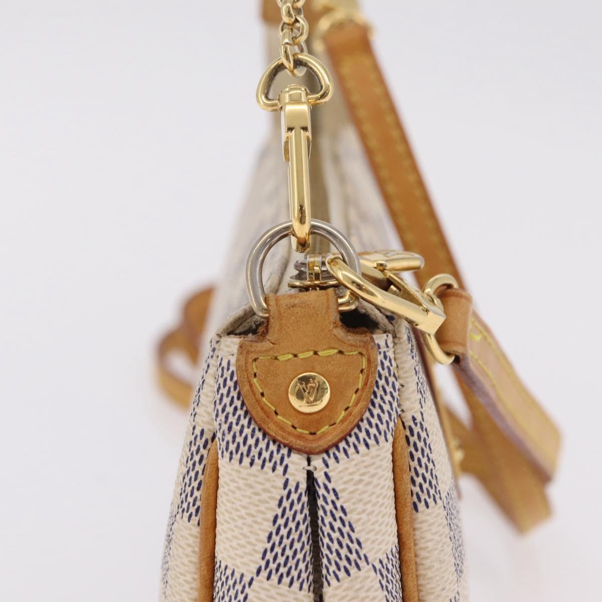 LOUIS VUITTON Damier Azur Eva Shoulder Bag 2way N55214 LV Auth 206436A