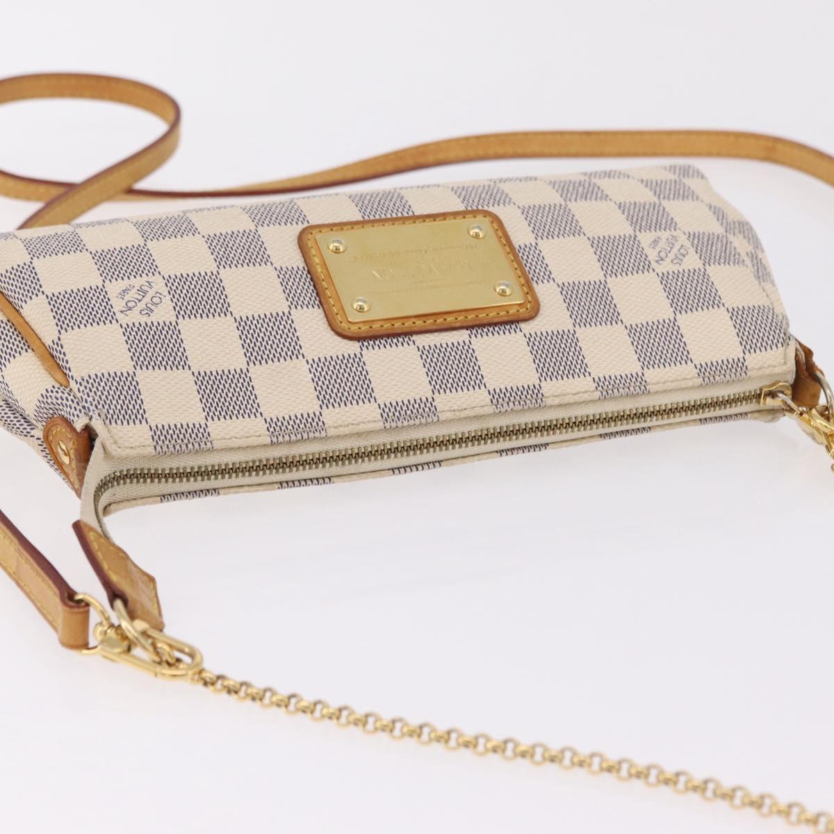 LOUIS VUITTON Damier Azur Eva Shoulder Bag 2way N55214 LV Auth 206436A