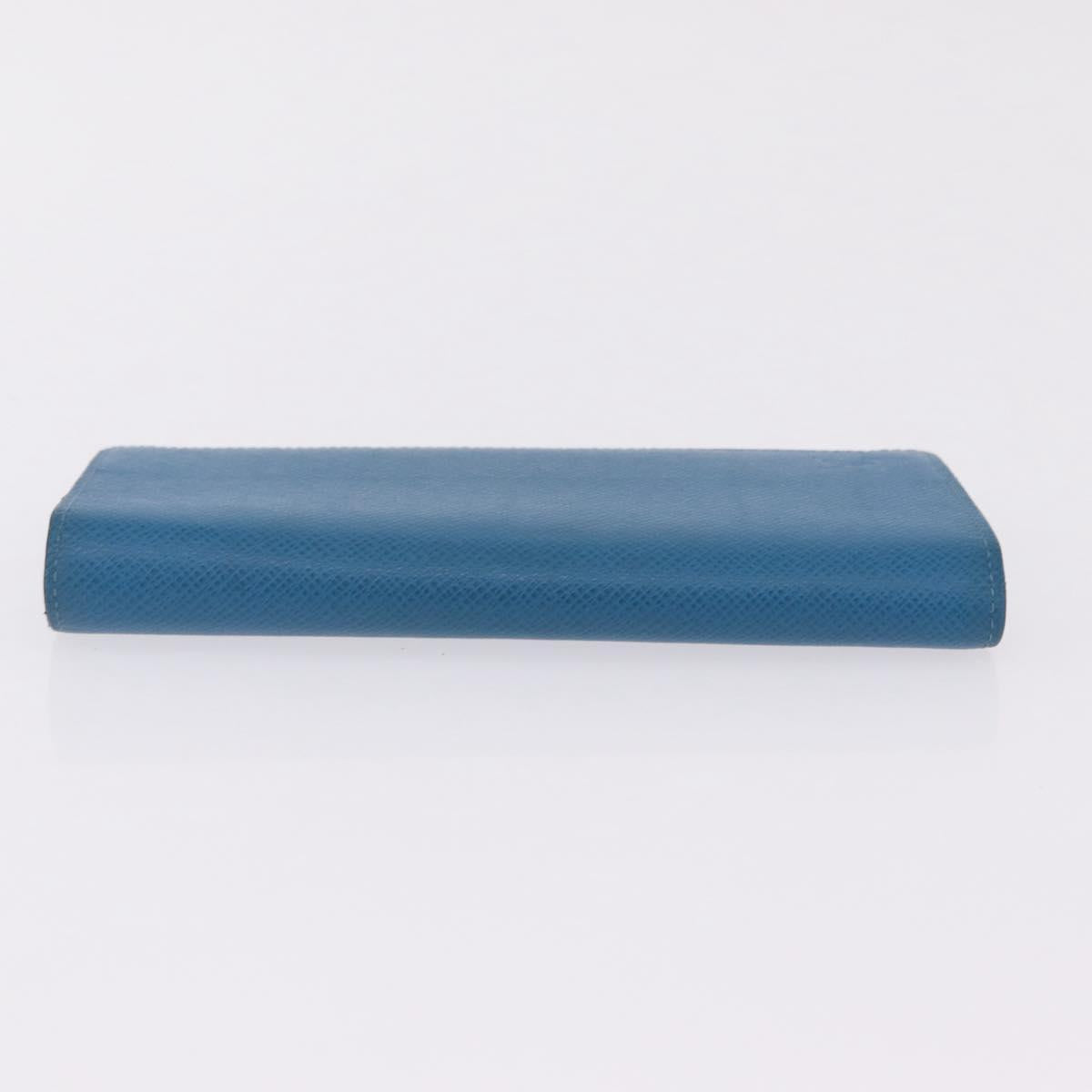 LOUIS VUITTON Taiga Brazza Portefeuille Long Wallet Blue M32815 LV Auth 206439A
