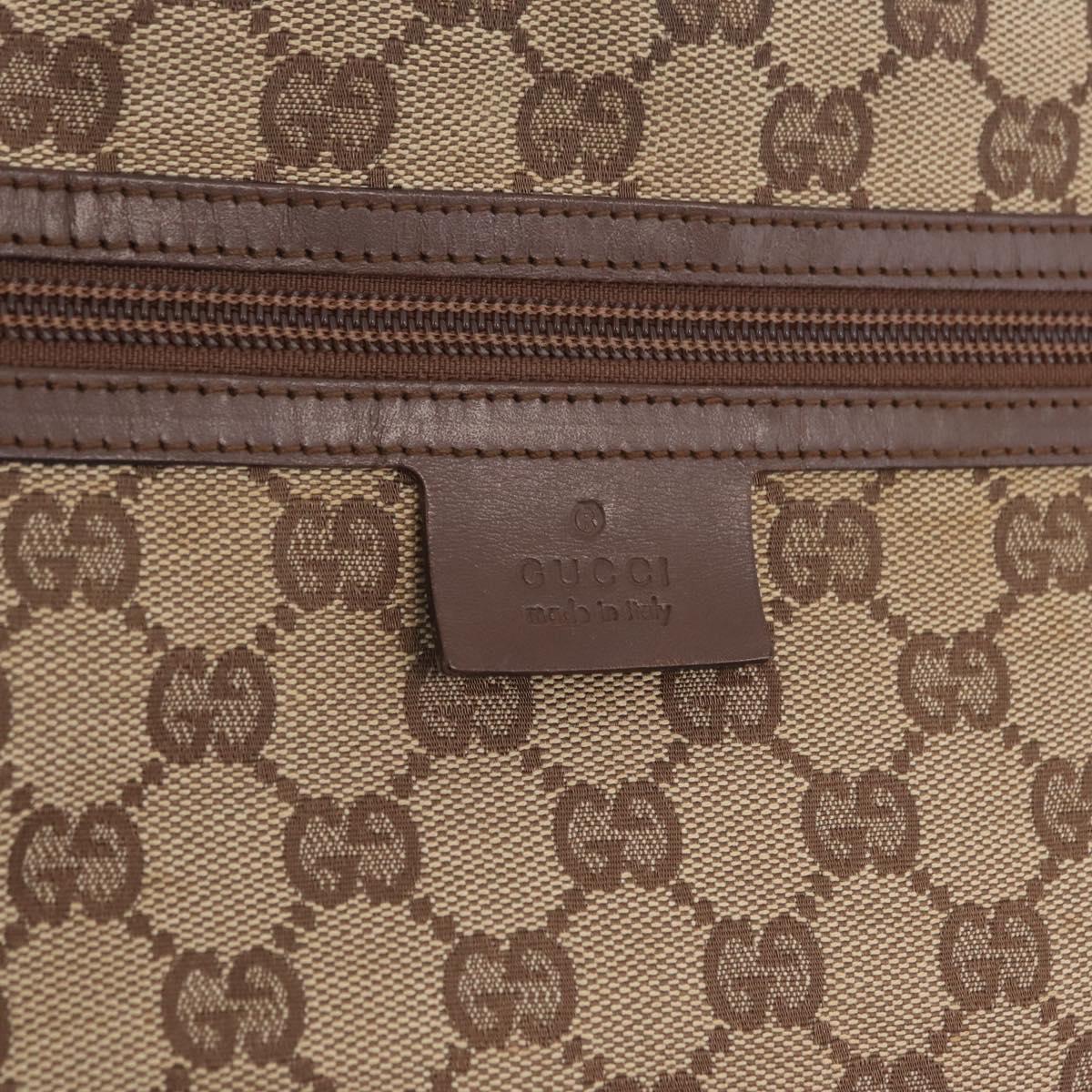 GUCCI GG Canvas Shoulder Bag Beige Silver 90477 Auth 206451