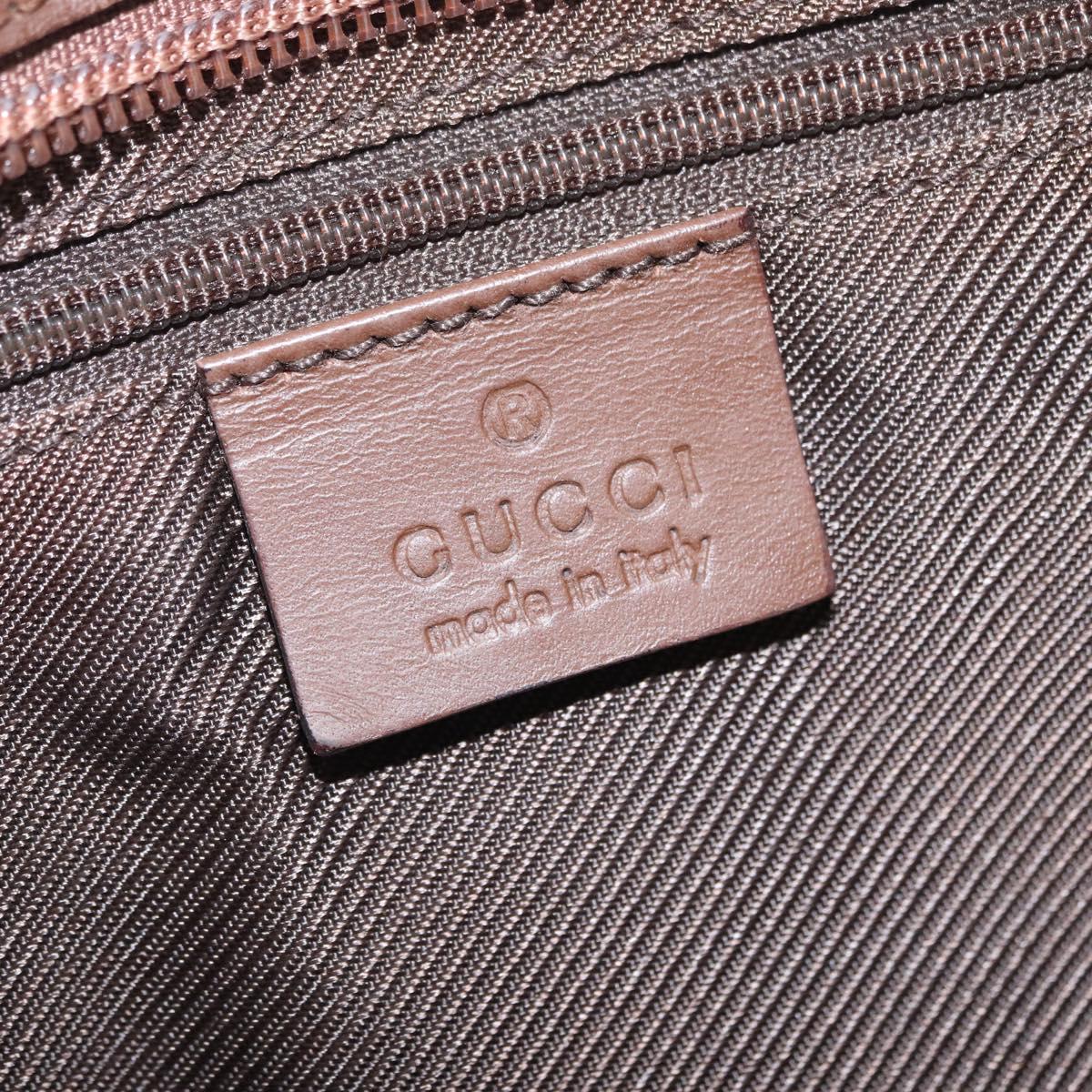 GUCCI GG Canvas Shoulder Bag Beige Silver 90477 Auth 206451