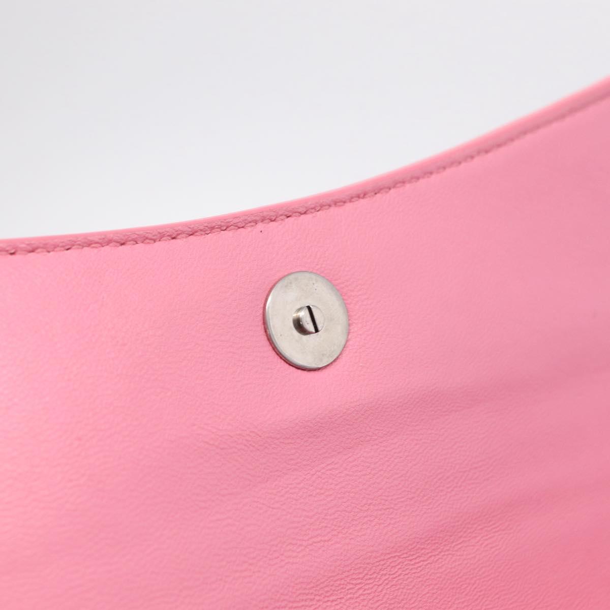Balenciaga Croco Embossed XX Small Flap Bag Bag Leather Pink 695645 Auth 206457M