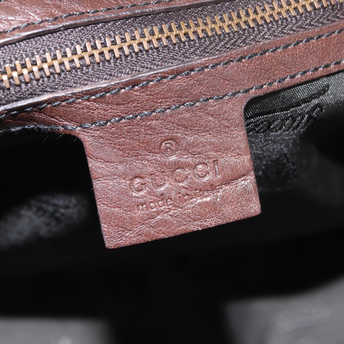 GUCCI Histeria Hand Bag Leather Black Gold 209600 Auth 206458