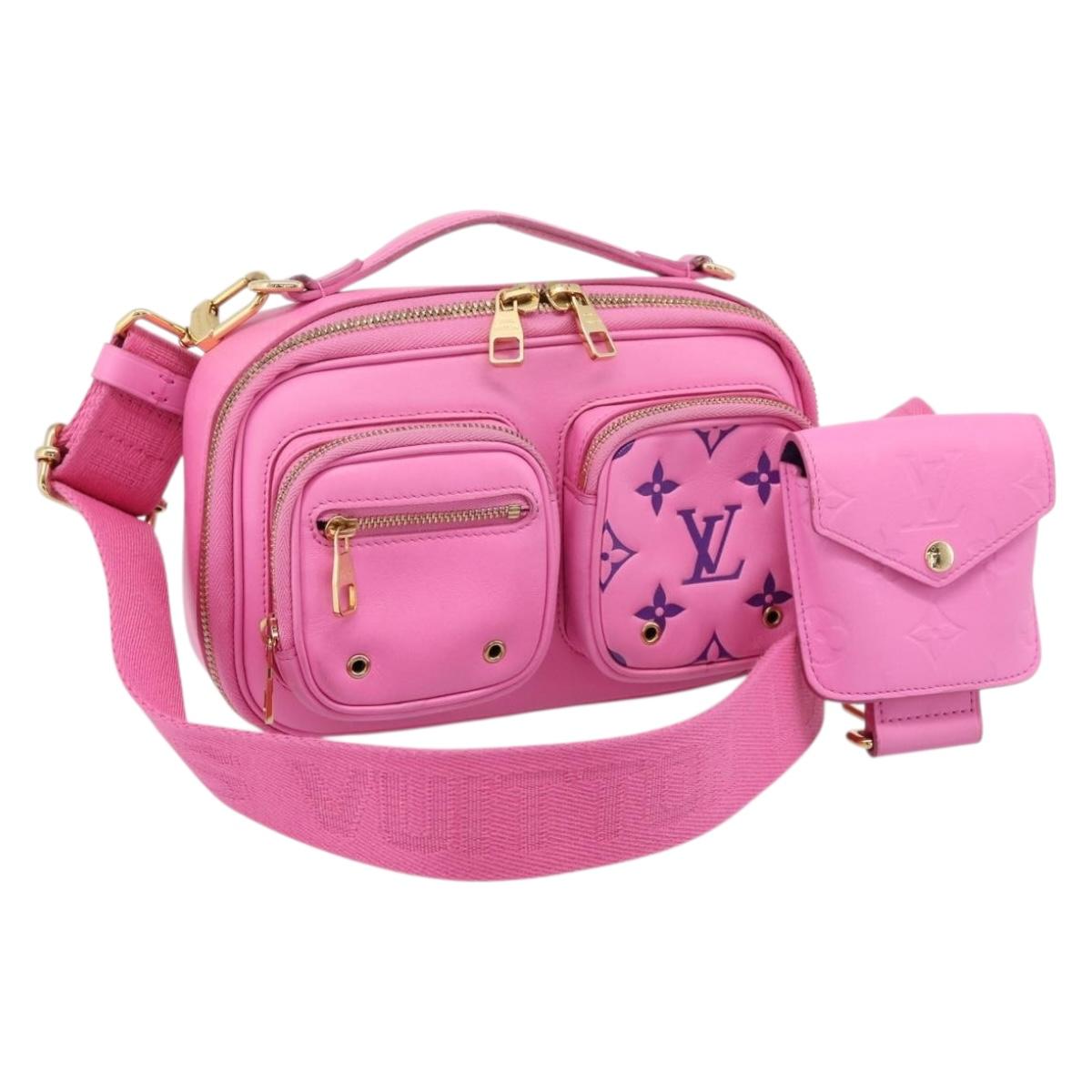 LOUIS VUITTON Utility Cross Body Bag Calf leather Pink M59244 LV Auth 206460V